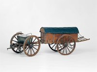 Baden, Gepäckwagen der Artillerie mit Planabdeckung und Protze 1842