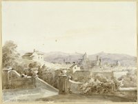 Blick von der Villa Montughi in Florenz