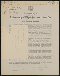 Bestimmungen über das Erkennungs-Abzeichen der Genossen des Freien Deutschen Hochstifts - Gerhard Rohlfs