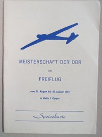 DDR-Meisterschaft Freiflug 1974