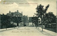 Postkarte: Blick von der Kinderhauser Straße auf die Kanonierstraße und in die Uppenbergstraße